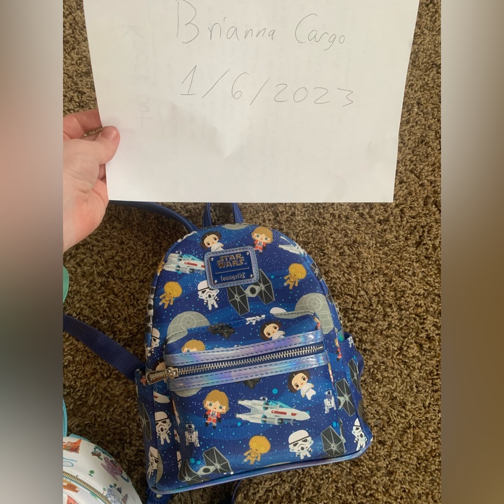 Star Wars Chibi Holographic Loungefly mini backpack